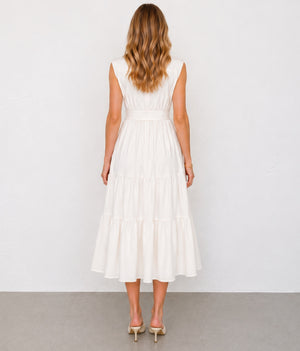 Anastasia Dress in Milk White