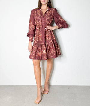 Lissy Dress in Brick
