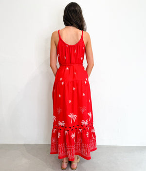 Carly Dress in Coral