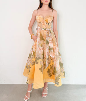 Ashton Dress in Yellow/Multi