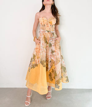 Ashton Dress in Yellow/Multi