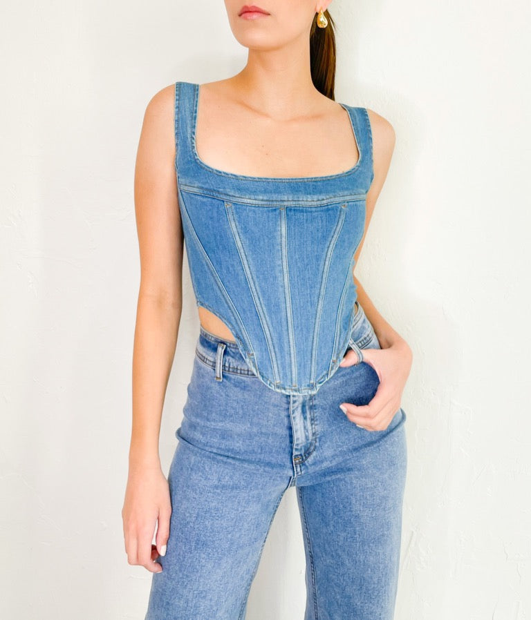 Scarlett Top in Denim