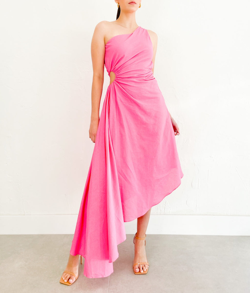 Diana Midi Dress in Pink