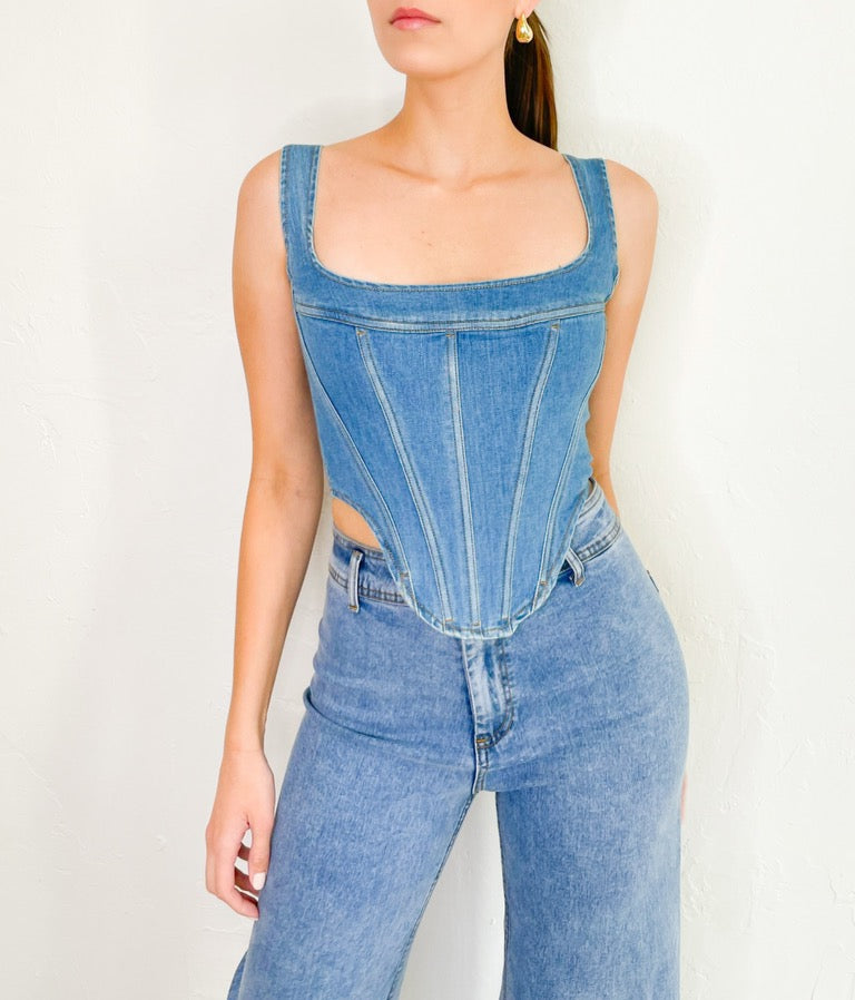 Scarlett Top in Denim