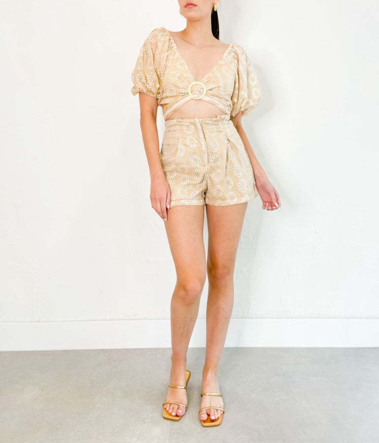 Micaela Set in Apricot