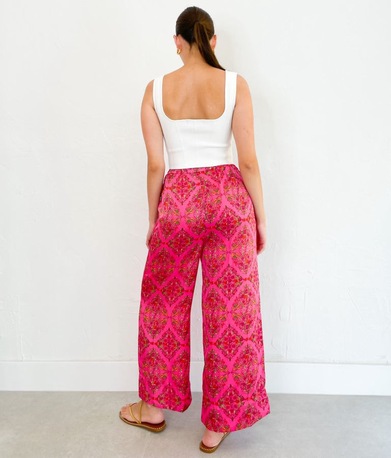 Stacie Pants in Pink Floral