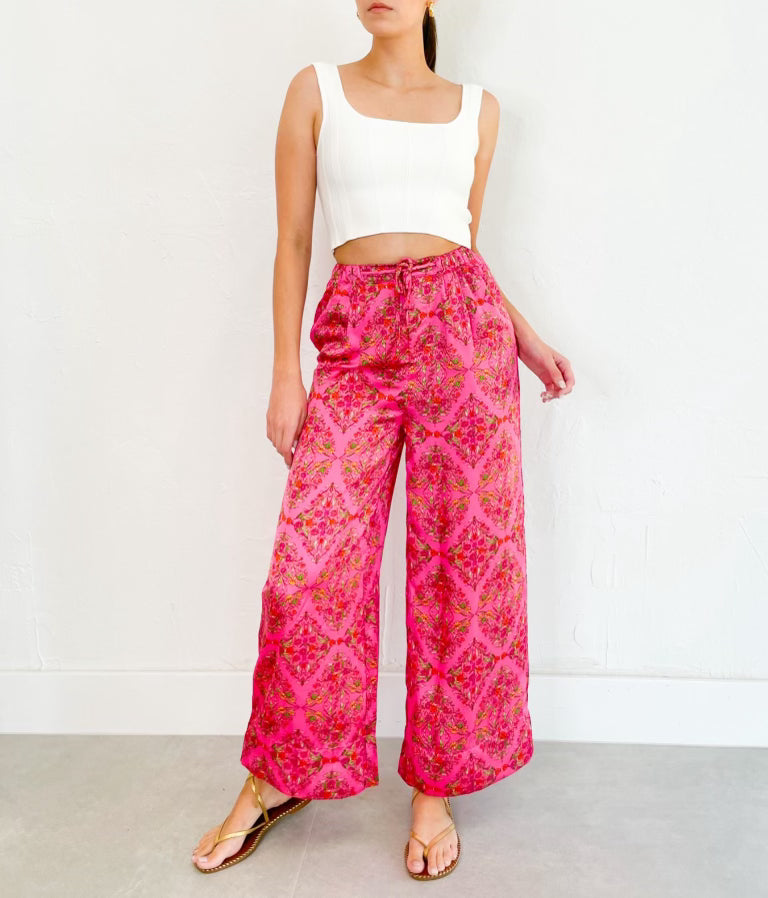 Stacie Pants in Pink Floral