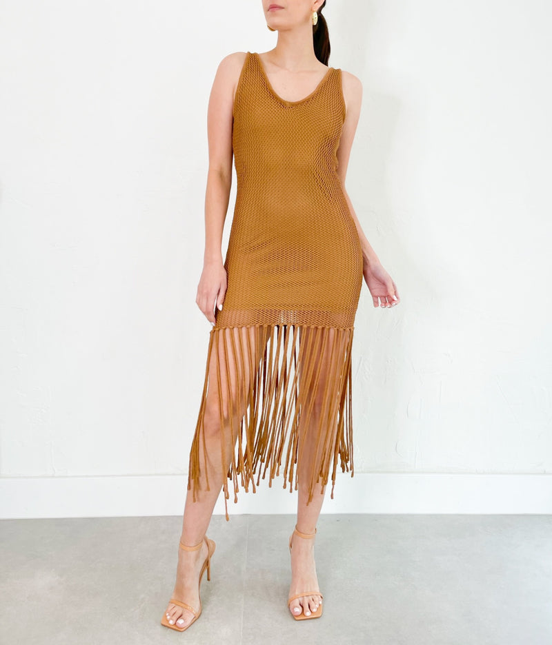 Bonnie Dress in Camel
