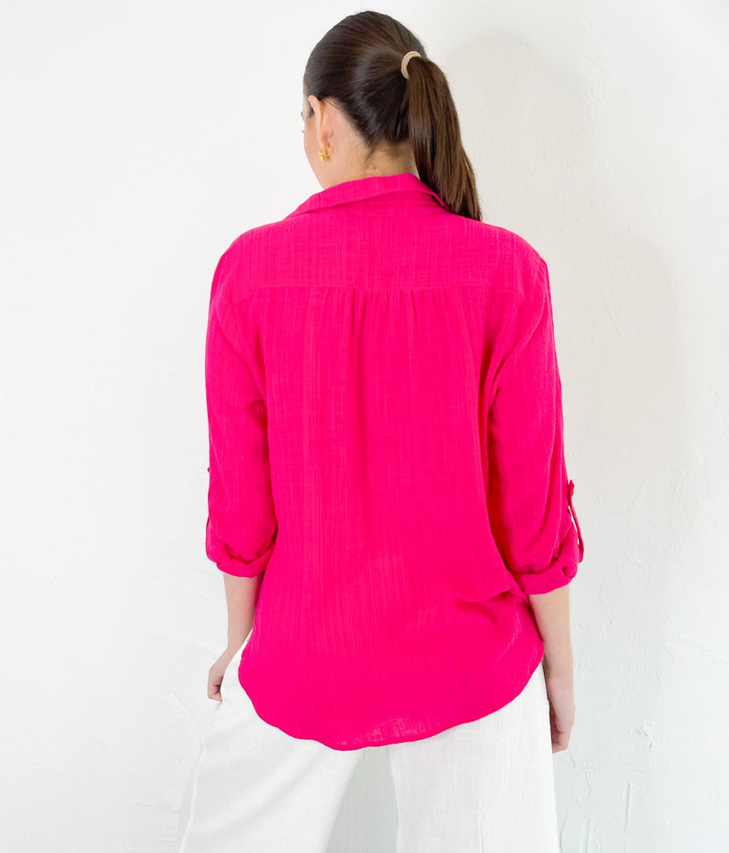 Alexandra Top in Fuchsia