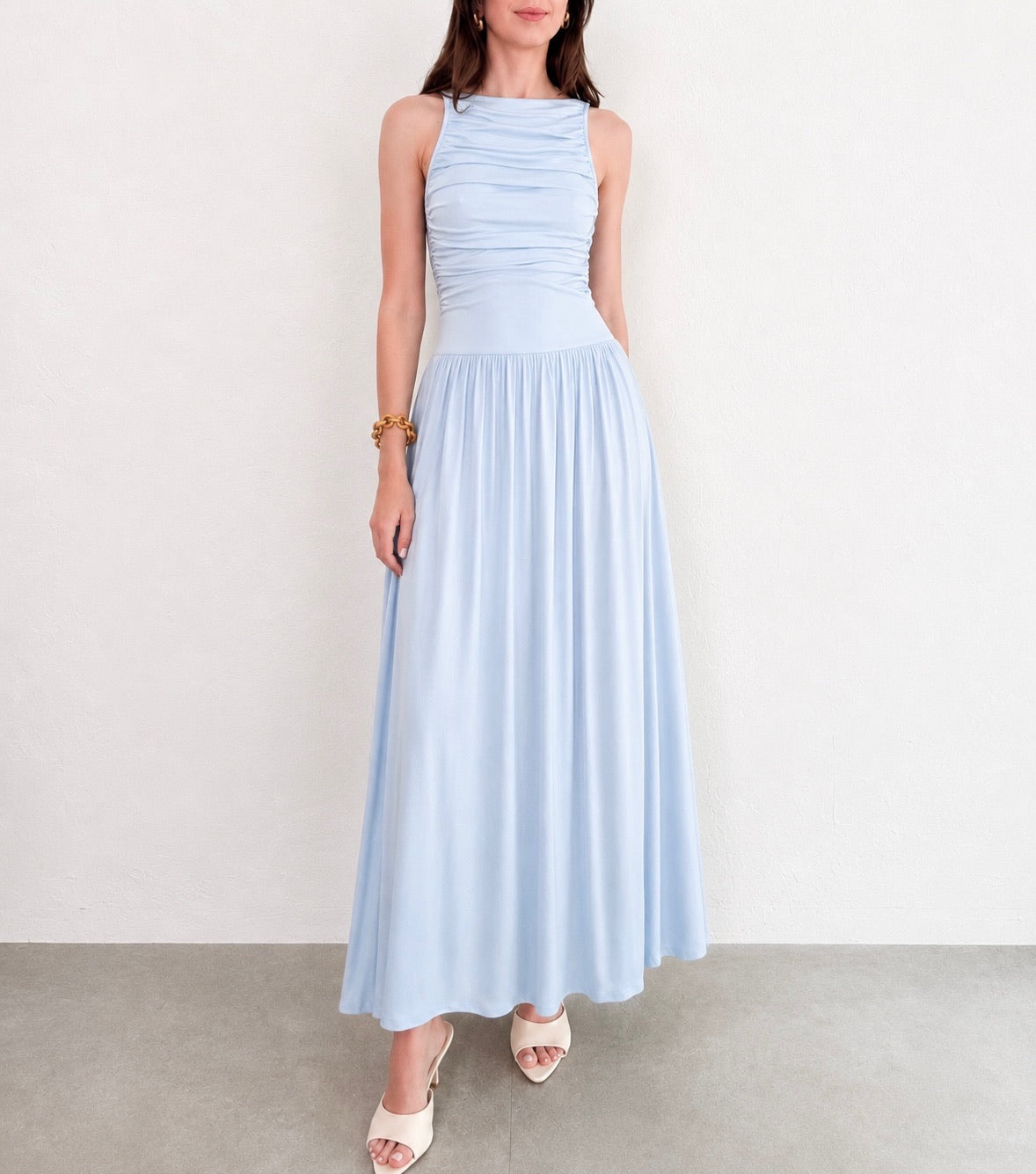 princess polly baby blue dress Calvin Klein Women's Colorblock Sleeveless Sheath Dress - Blue main image 1