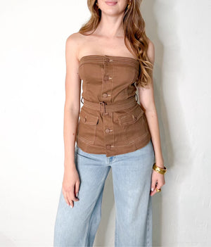 Lilia Top in Brown