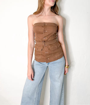 Lilia Top in Brown