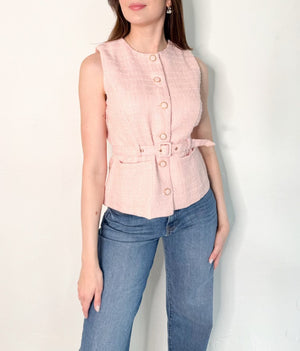 Avery Sleeveless Top in Pink