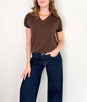 Jade Top in Brown