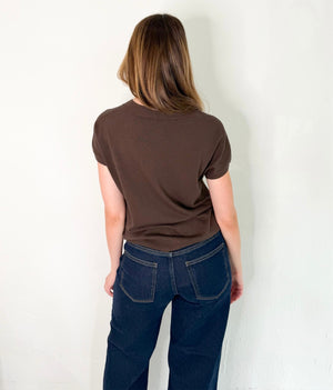Jade Top in Brown