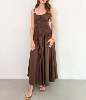 Coralie Dress in Brown