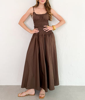 Coralie Dress in Brown