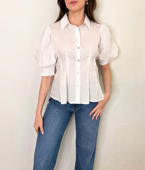Heather Top in White
