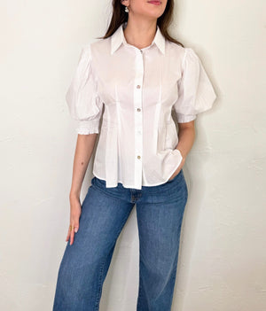 Heather Top in White