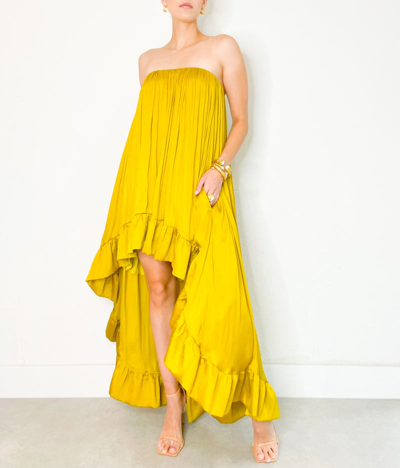 Lauren Dress in Chartreuse