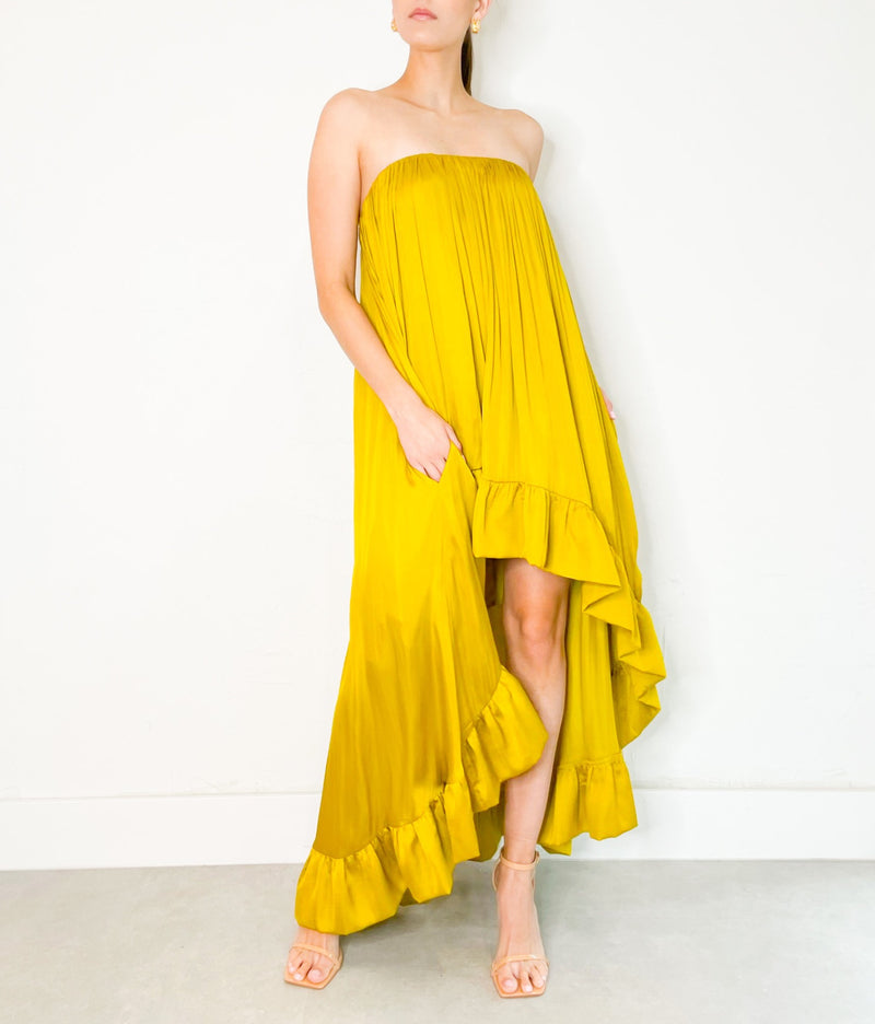 Lauren Dress in Chartreuse