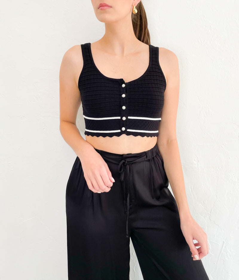 Calli Top in Black/White