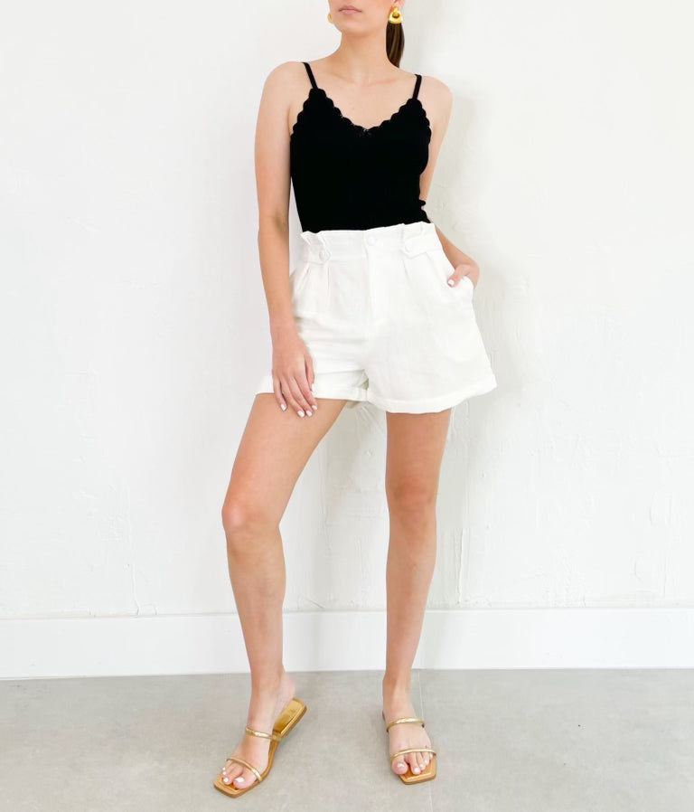 Lola Shorts in Ivory