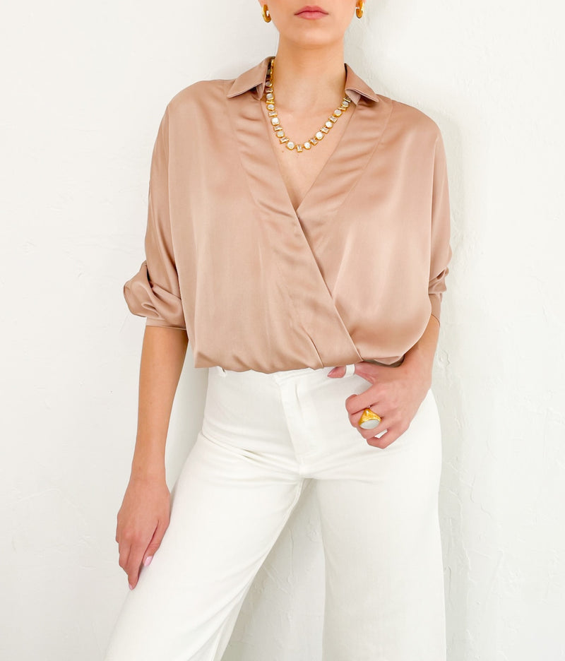 Becky Bodysuit in Champagne