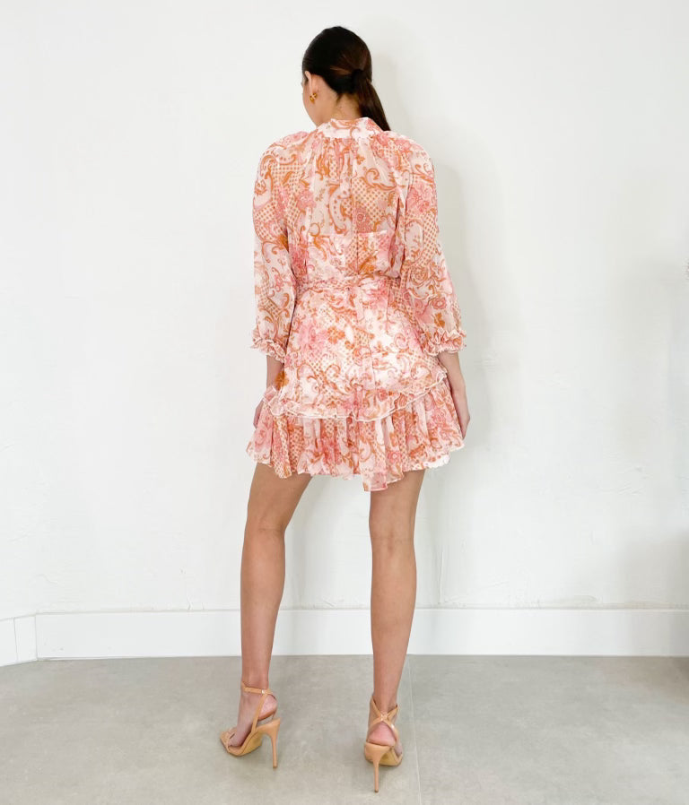 Vega Dress in Pink Print