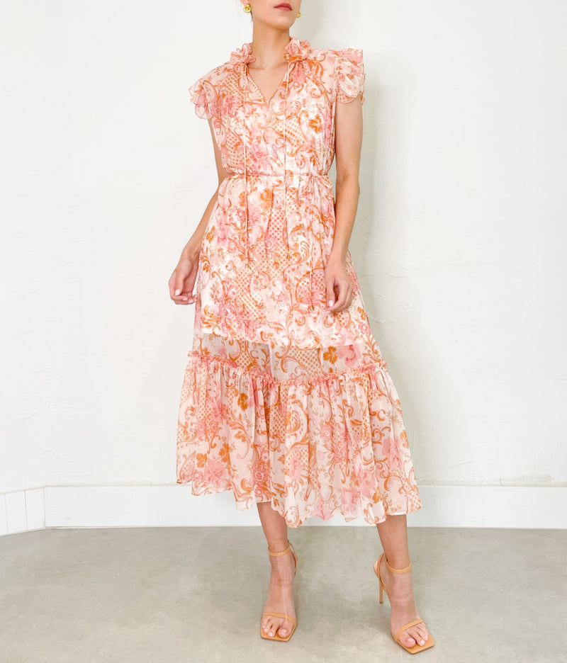 Gianna Dress in Pink Print