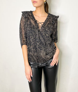 Braxton Top in Animal Print