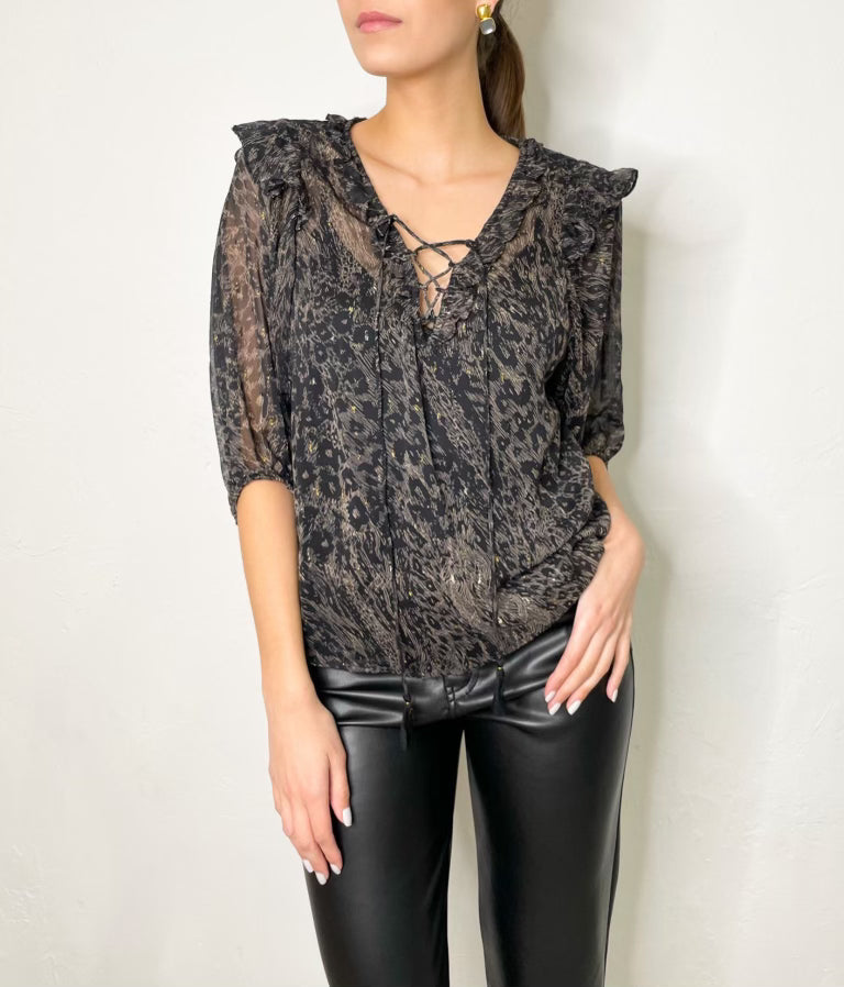 Braxton Top in Animal Print