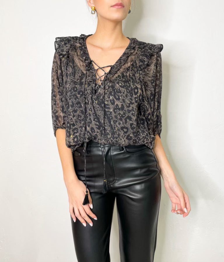 Braxton Top in Animal Print