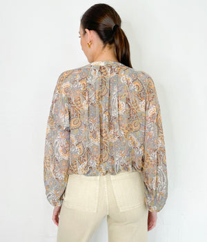 Siena Top in Paisley Print