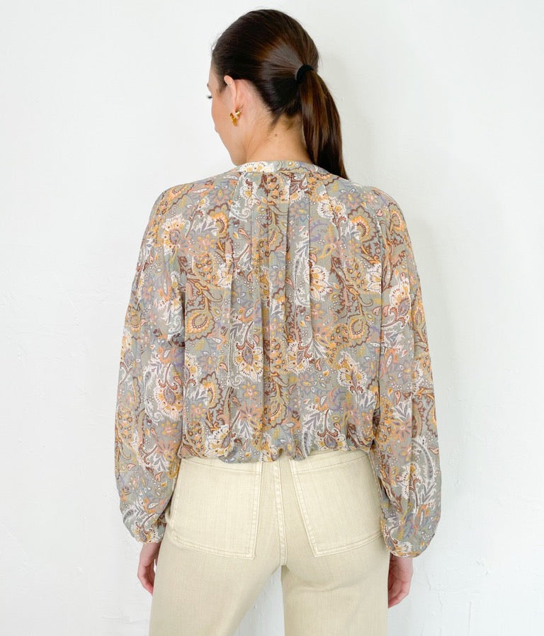Siena Top in Paisley Print
